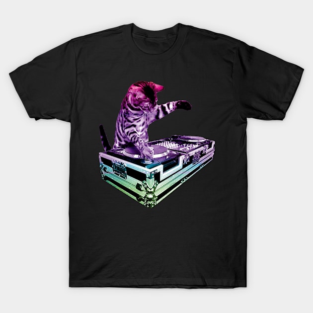 DJ RAINBOW CAT T-Shirt by Ferrazi